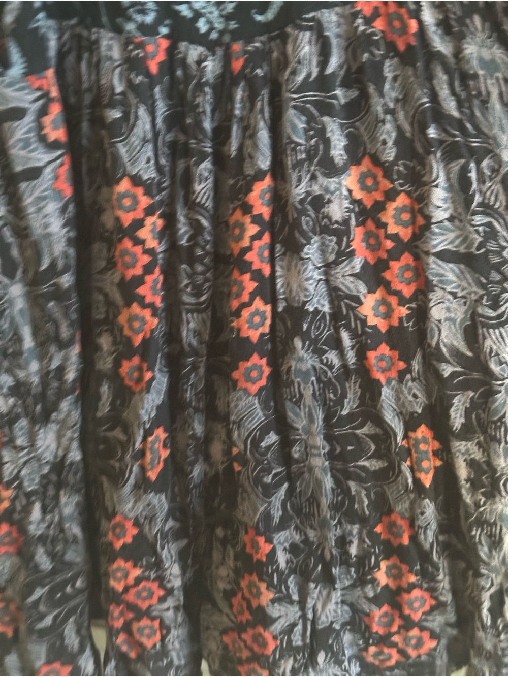 Intimately Free People Wildest Dreams Floral Swing Dress in Black and Rust. Larg - Picture 10 of 12